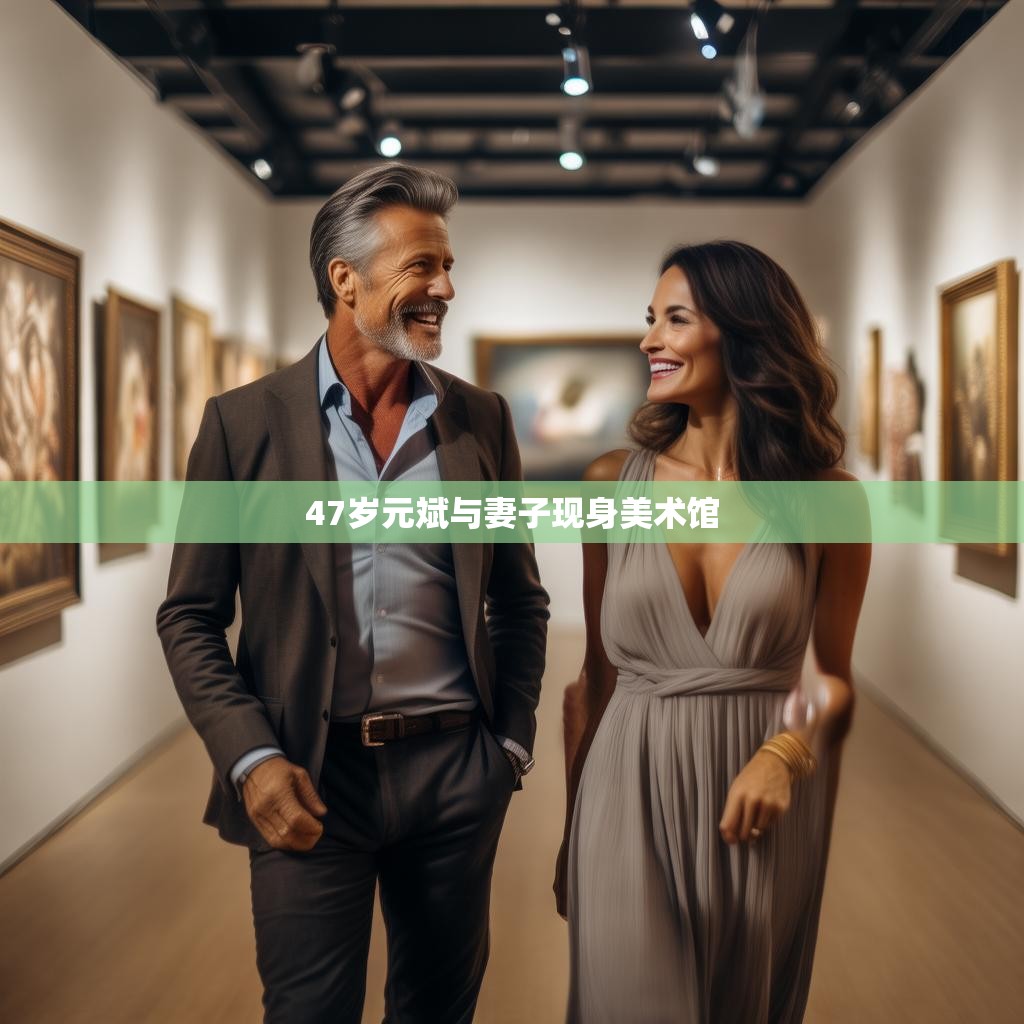 元斌夫妇游览美术馆的幸福瞬间