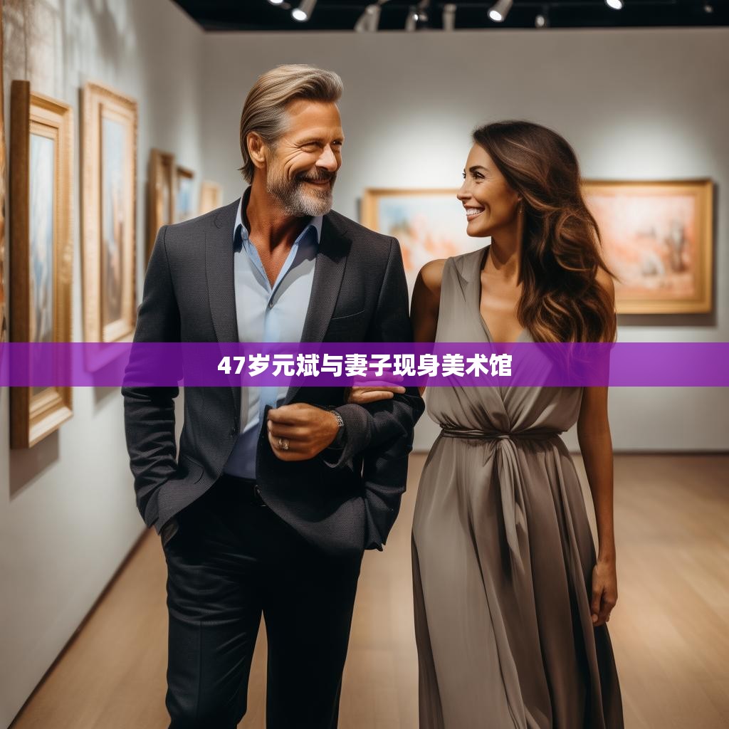 元斌夫妇在美术馆的幸福瞬间