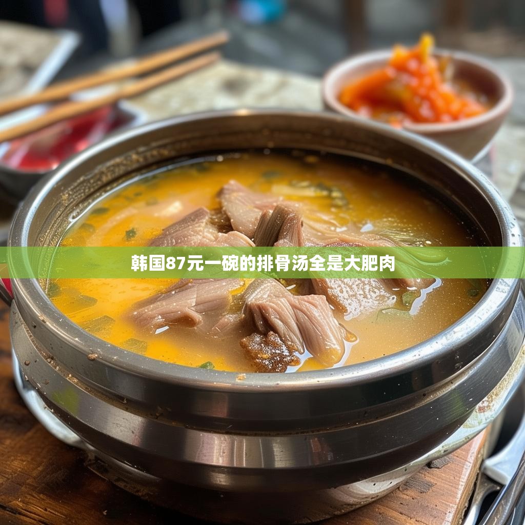 韩国87元一碗的排骨汤实拍