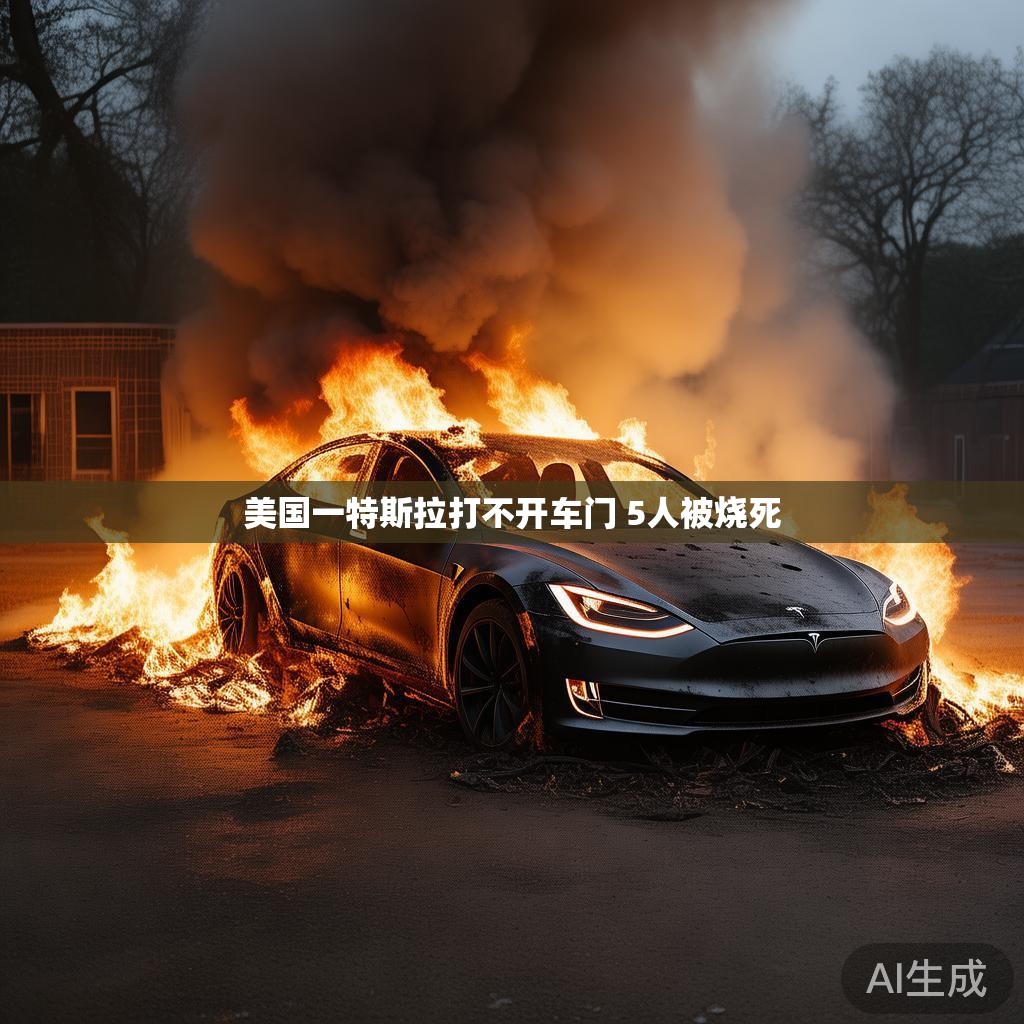 美国一特斯拉打不开车门 5人被烧死